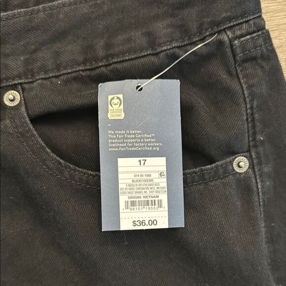 Women's Black Wide-Leg Jeans Mid RISE BLACK SIZE 17 R - Picture 4 of 6